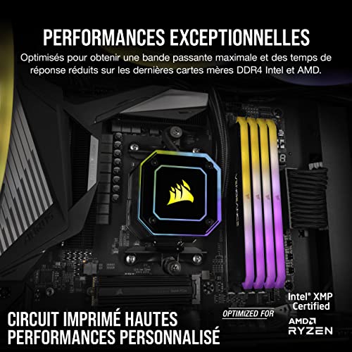 Barette mémoire Corsair Noir 1x16Go DDR4 pour optimiser les performances de votre PC fixe