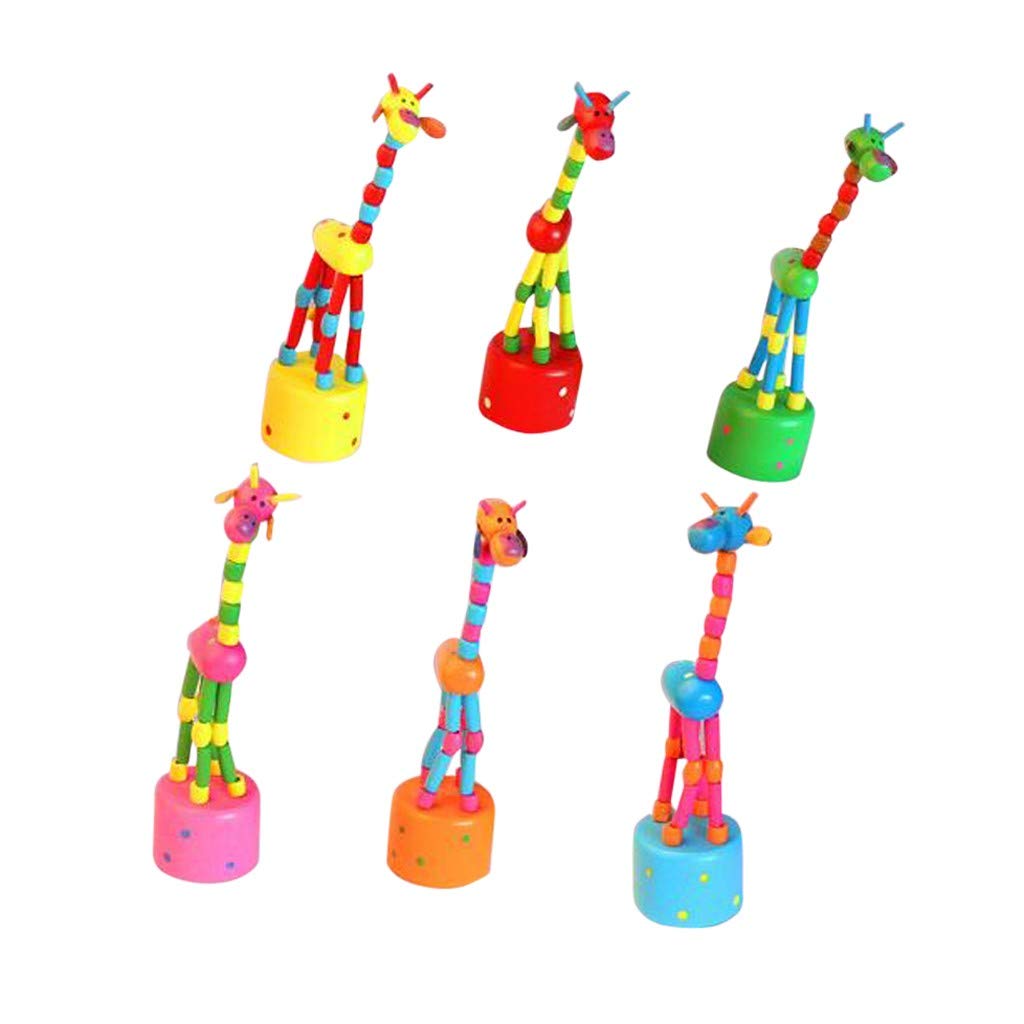 Buy CapsA Kids Intelligence Toy, Dancing Stand Colorful Rocking Giraffe Wooden Toy Finger