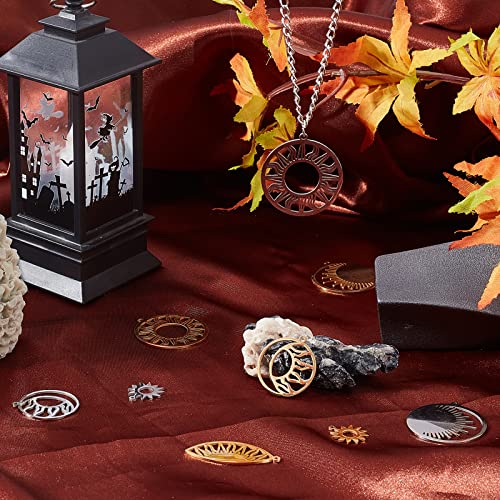 SUNNYCLUE 1 Box 20PCS 5 Style Stainless Steel Sun Moon Stars Charms Moon Charms for Bracelets Making Charms Pendants for DIY Jewellery Making Charms Necklace Crafting Earrings - Image 4