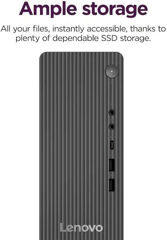 Image of Lenovo IdeaCentre Tower Desktop Computer, Intel 10-Core i5-14400 Processor (Up to 4.7GHz), 64GB DDR5 RAM, 1TB SSD, WiFi 6 & Bluetooth, Intel UHD Graphics 710, Wired KB & Mouse