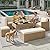 YITAHOME 6-Piece Patio Furniture Set, All-Weather Wicker Outdoor Sectional Sofa with Lift-Top Table & Ottoman, Patio Conversation Set for Deck, Backyard, Porch - Light Brown+Beige