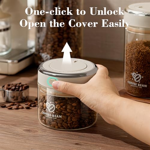 Contenedor de vidrio con sello al vacío para café miniatura 3