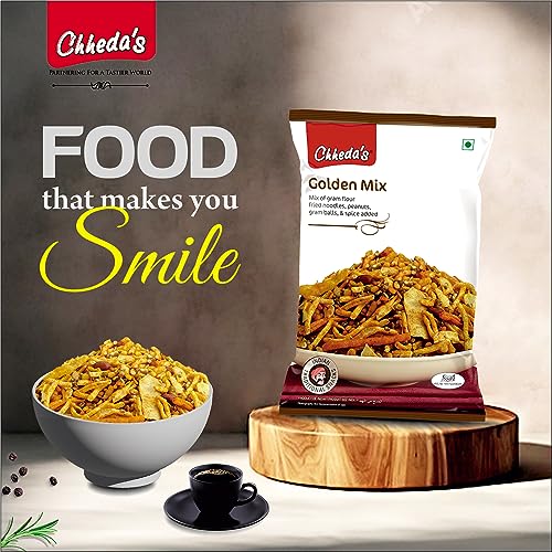 Image of Chheda's - Golden Mix - Besan Sev, Peanuts, Boondi, Green Peas - 300 Gm Pack of 1