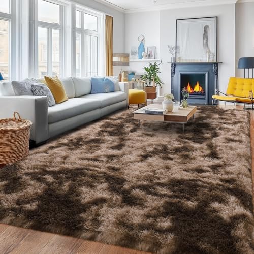 PIPABOBO Brown Area Rugs 8x10 for Living Room, Ultra Soft