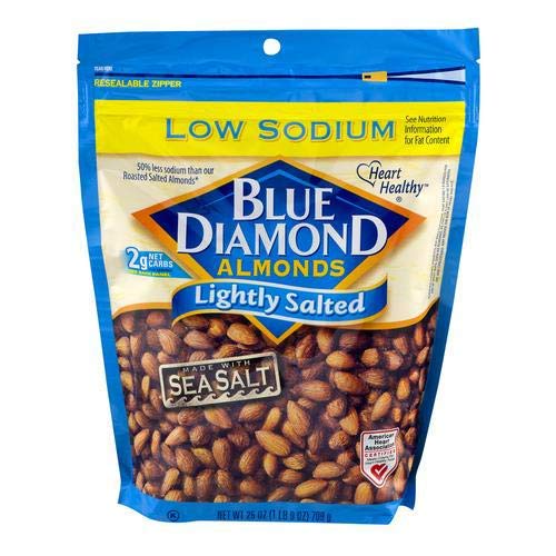 Blue Diamond Almendras ligeramente saladas (paquete de 4)