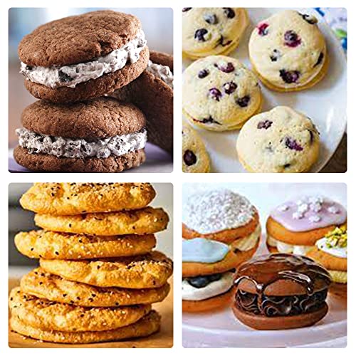 Caketime Silicone Muffin Top Pans - Whoopie Pie Pan 3" Round Silicone Baking Mold For Whoopie Pie, Corn Bread, Egg Bites, English Muffins, Tarts 3 Pack #TOP3