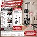 Rudergerät für Zuhause mit Wasser- oder Magnetwiderstand, bis 150 kg, LED-Display, App kompatibel, Dual Slide Rail, leise, ergonomischer Sitz, Ganzkörpertraining, vertikal verstaubar, PROwer/WRX500