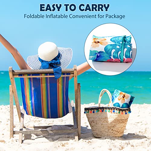 Inflatable Pool Floats Raft - Oversized Pool Raft And Float For Adults, Cooling Pool Float Contour Lounger With Headrest For Swimming Pool, Lake, Summer Party Float #TOP5