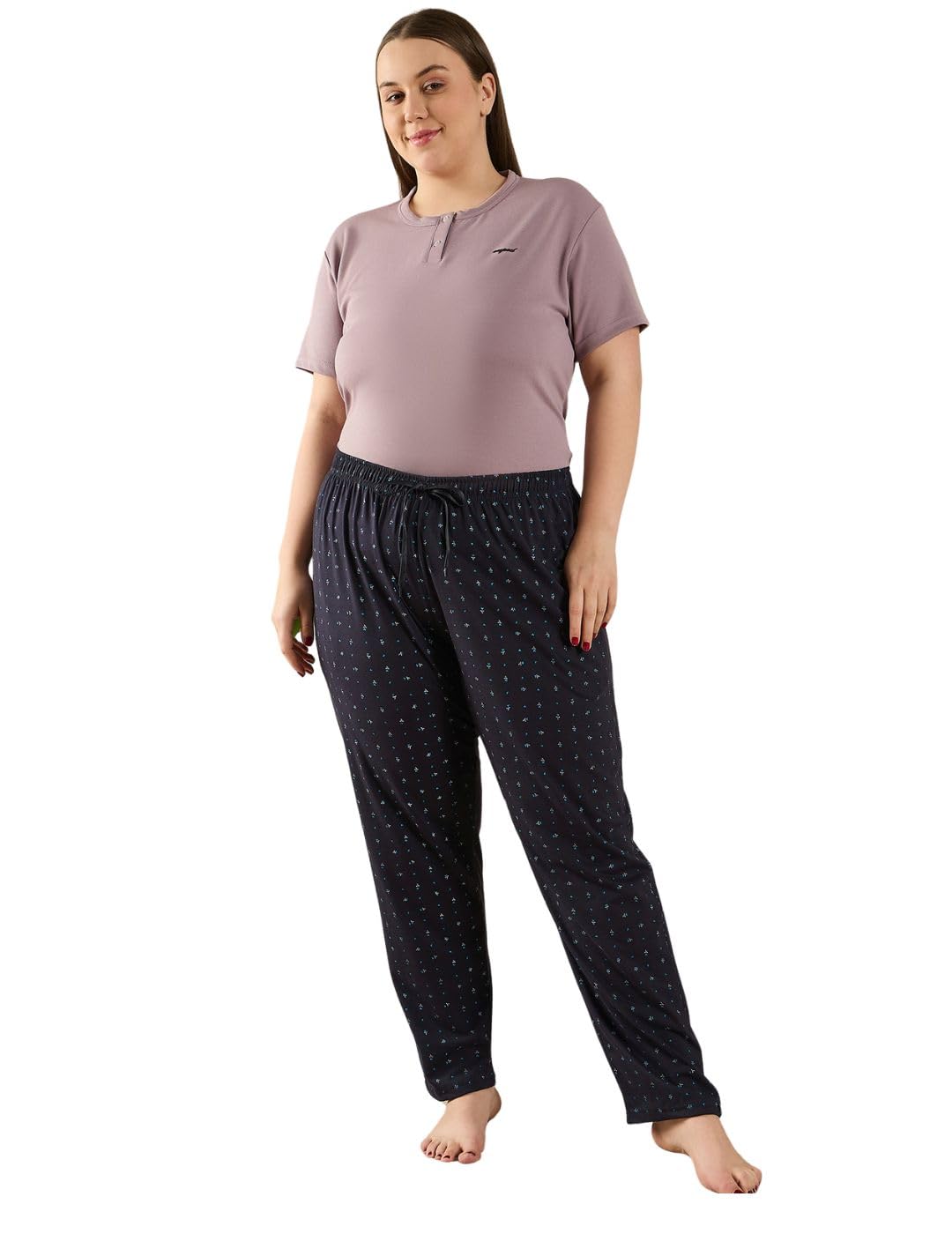 Women Regular Fit Printed Cotton Comfortable Plus Size Night Track Pant,Lower,Pajamas, Night n Walk Wear,Lounge n for Ladies