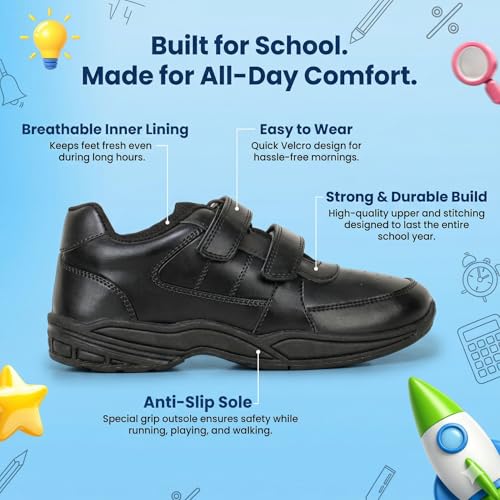 Image of ATHCO Unisex-Child Blossom Memory Foam Comfort School Shoes|Unisex|Child|Kids|Adults|Sports|Formal|Casual|Athletic|Flexible|Lightweight|Dailyuse|ExtraSoft|Fitness
