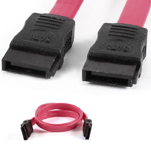 Cable de datos SATA 18" alta velocidad 7 pines negro rojo