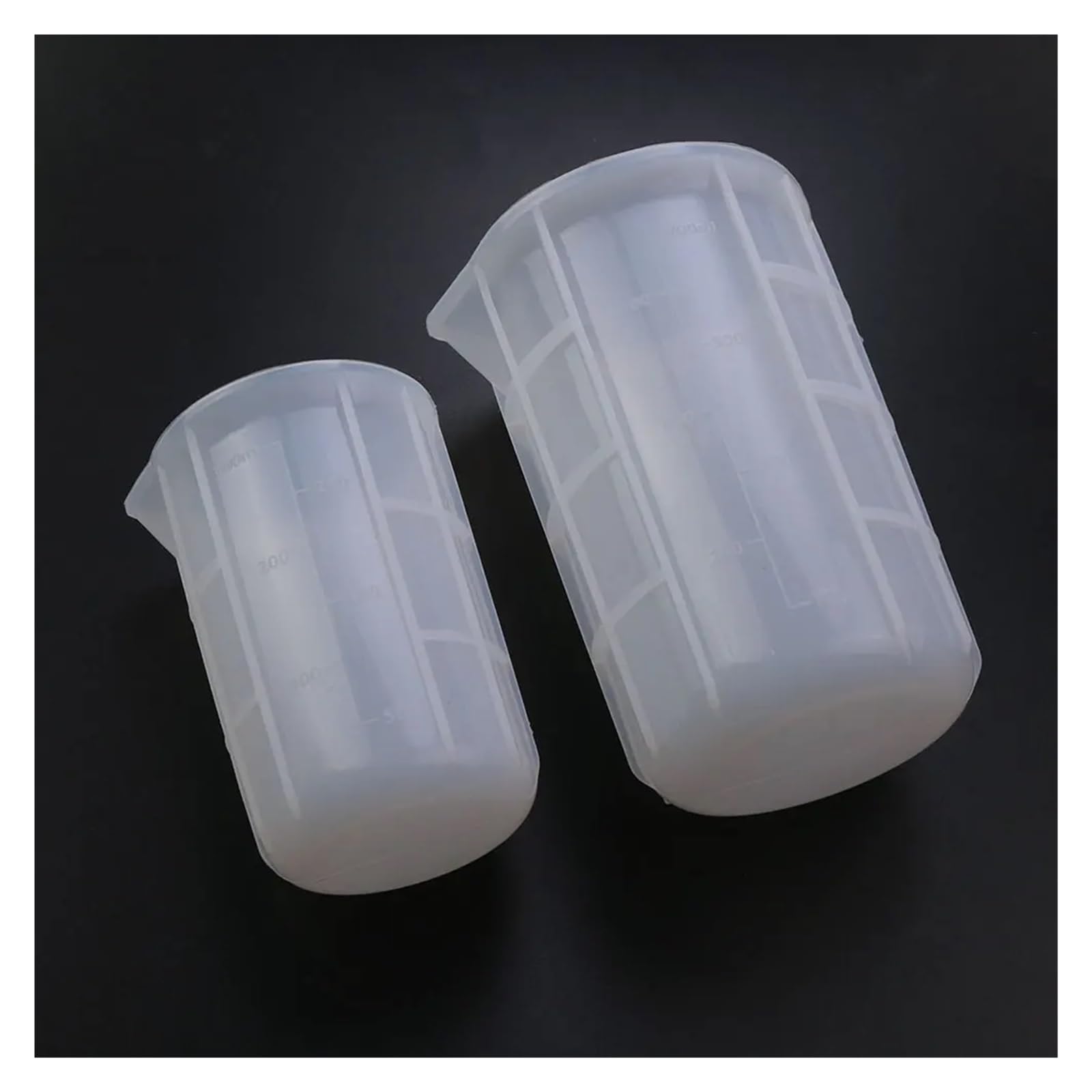 Taza Medidora 3 tazas medidoras de silicona 100 ml, 300 y 750 con escala for hacer pasteles, vasos separadores, velas bricolaje, resina epoxi, herramientas mixtas Jarra Medidora Cocina(300ML)