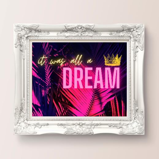 Miniatura 2 de It was All a Dream Quote Print Wall Art - Bedroom Art Print - Dream Quote Art - Artwork Painting Painting Poster Photo Picture for Home Guest Room