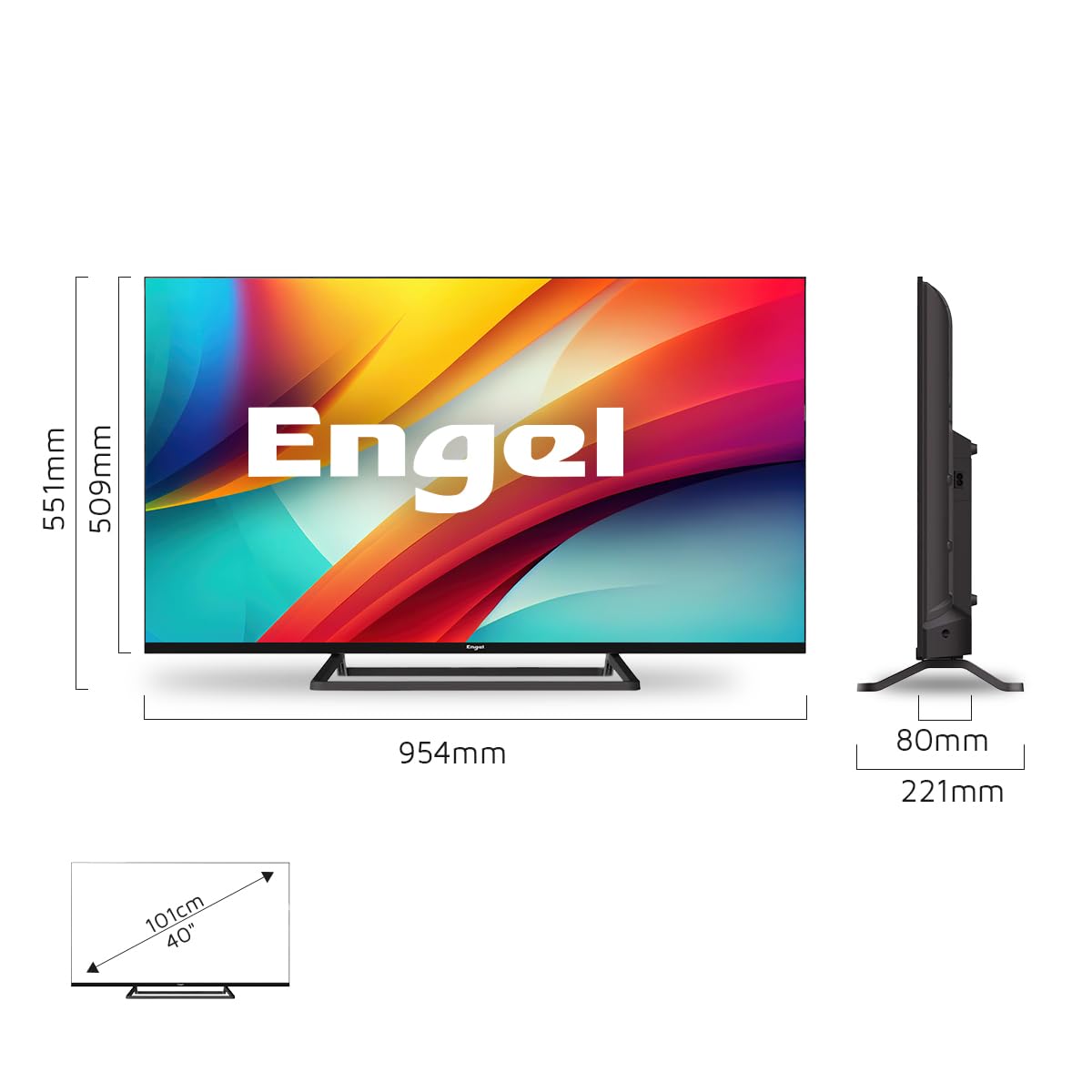 Engel LE4086SM 40 Pollici Smart TV Full HD - Dettaglio
