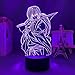 JYDNBGLS 3D Illusione Lampada Led Night Light Anime Figura Sagome Rurouni Kenshin per la Camera Da Letto Decorazione Regalo Compleanno Camera Decor Rurouni Kenshin Comic Lights Illuminazione