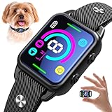 SLAYKAM Bark Collar,Smart Dog Bark Collar for Small Medium Dogs with 8 Adjustable Sensitivity and 2 Vibrations Beep Rechargeable Anti Barking Training Collar No Shock Humane Bark Collars (Black)