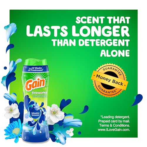Gain Fireworks In-Wash Scent Booster Beads, Blissful Breeze, 24 oz - Image 5