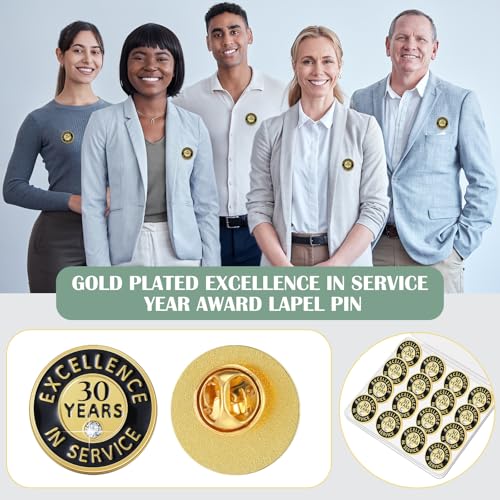 Image of Ferreve 50 /20 Pcs Year of Service Pins Employee Excellence Award Lapel Pin Performance Recognition Reward Anniversary