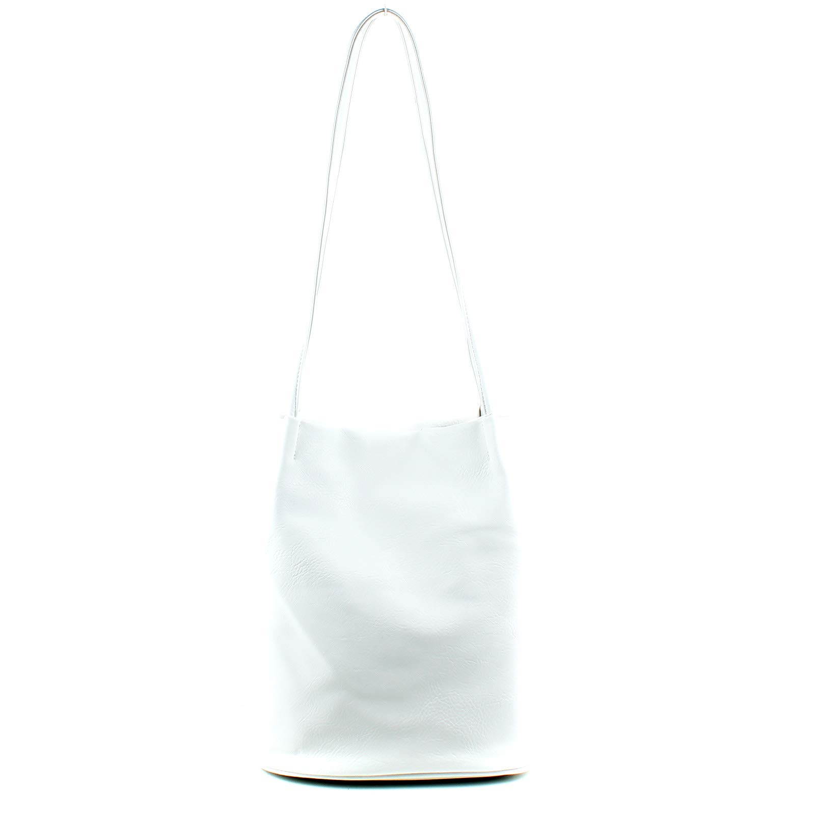 Womens Tote Bag Fashion Designer Medium Size Plain Soft Faux Leather Hobo Shoulder Handbag Bucket Bags