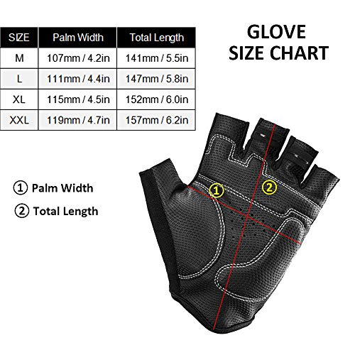 Luva de ciclismo, Romacci Luvas de ciclismo Luvas de ciclismo de meio dedo para motos de estrada Luv
