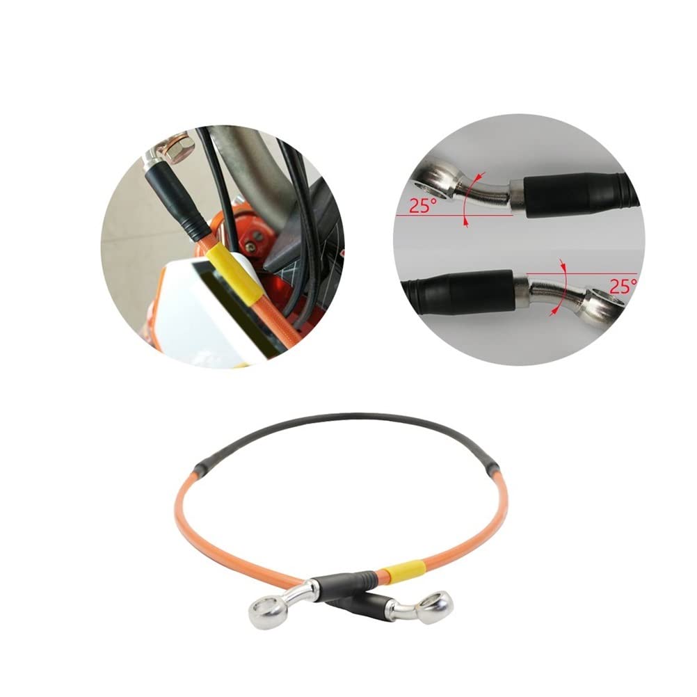 Ricambio Per Moto Cross Tubo Freno Moto Acciaio Inossidabile - Flessibile Idraulico Da 60cm, Colore Rosso Tubo Olio Frizione Acciaio Inox - Foto 9