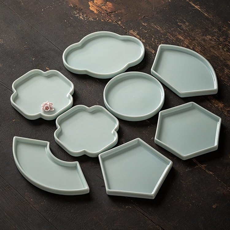 Bandejas Servir Comida Bandeja de merienda té China, Bandeja pequeña y Exquisita for Pasteles, Mesa postres Boda, Decorativa Mesa Cama