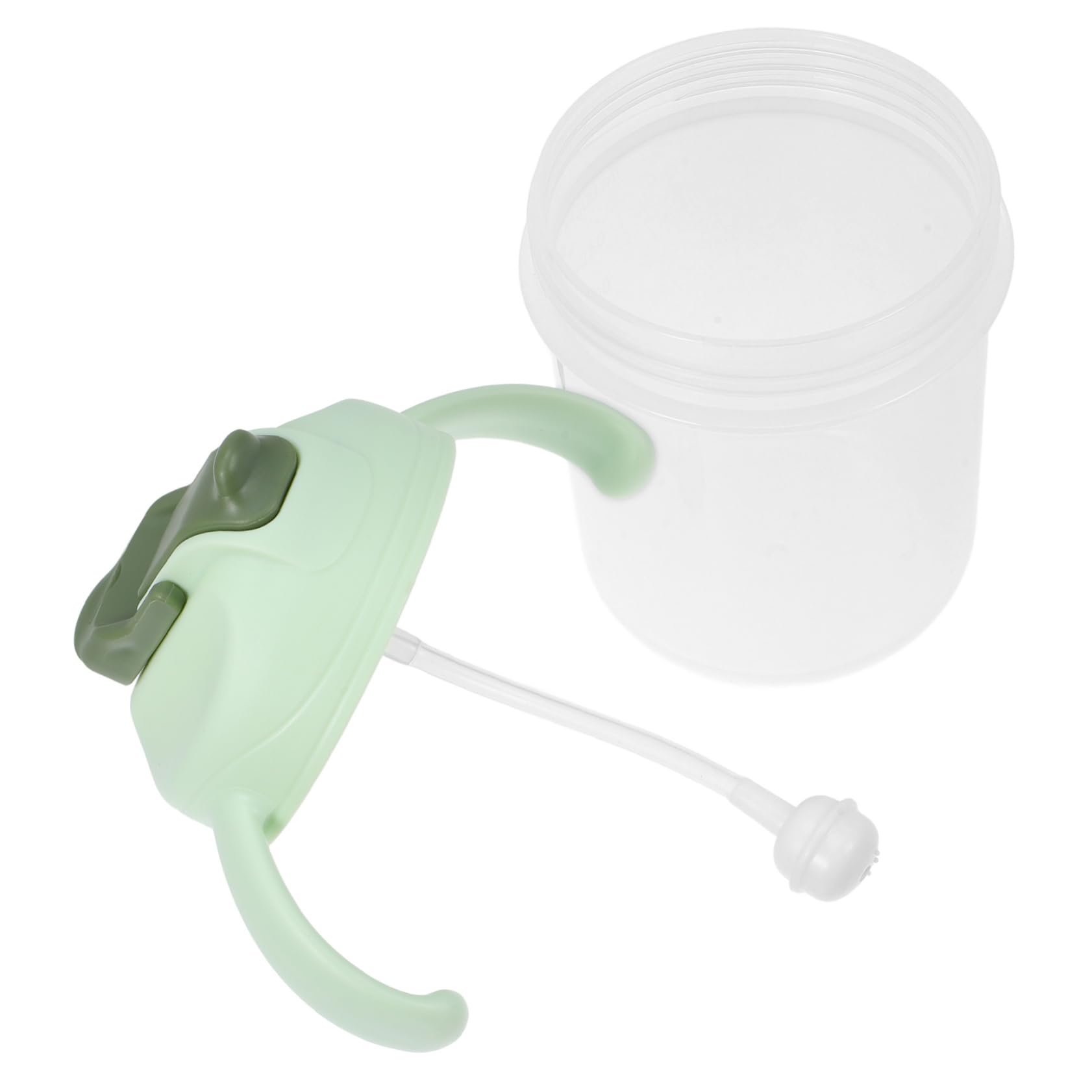 VALICLUD 4 Piezas Vaso De Anti-asfixia Minusválido Taza De Cuidado De Ancianos Taza De Atención Al Paciente Handicap Vaso Con Pajita Marrón Para Adulto Páginas Green