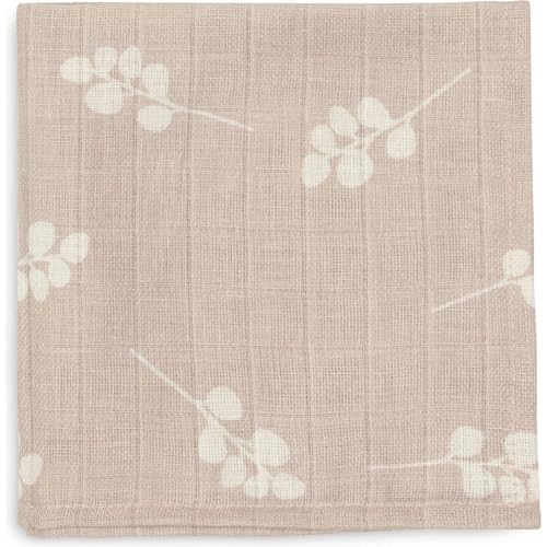 Jollein 537-848-67042 Spucktücher Mundtücher Musselin 3er Set Twig rosa/weiß (31x31cm)