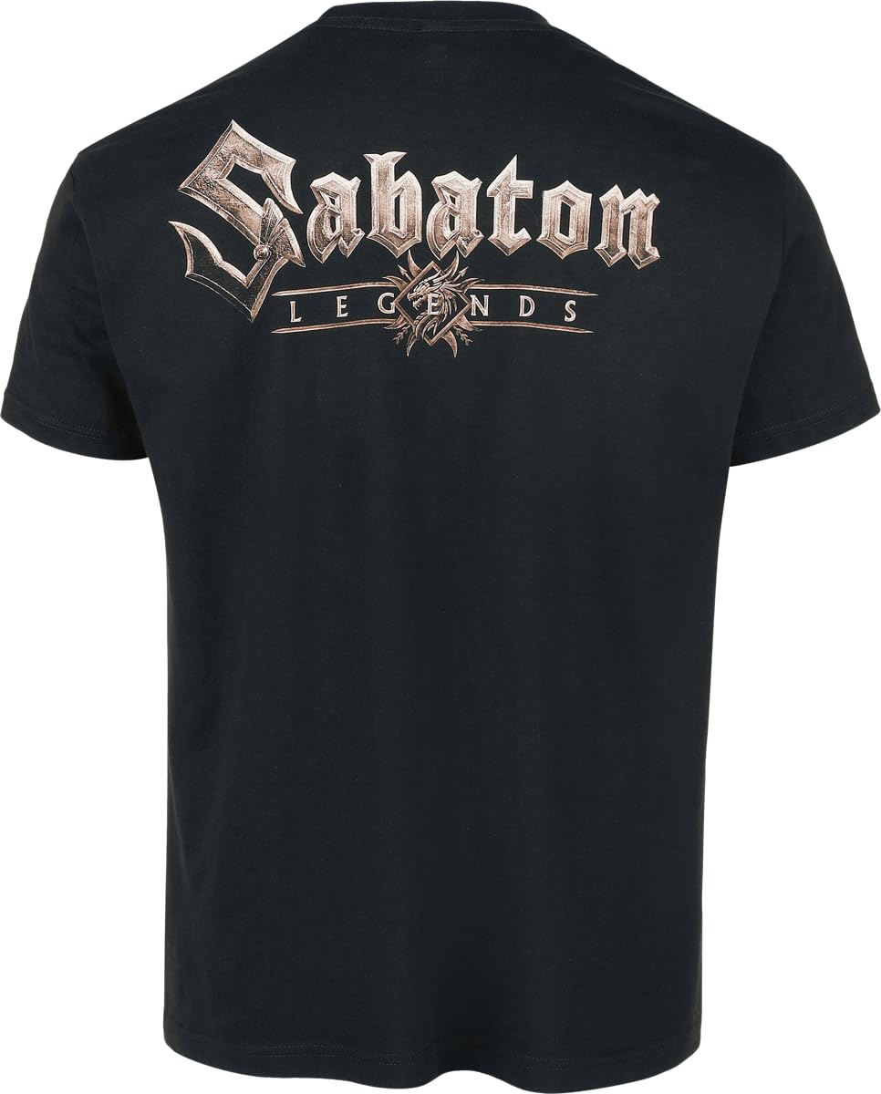 Sabaton Castle Homme T-Shirt Manches Courtes Noir Regular/Coupe Standard