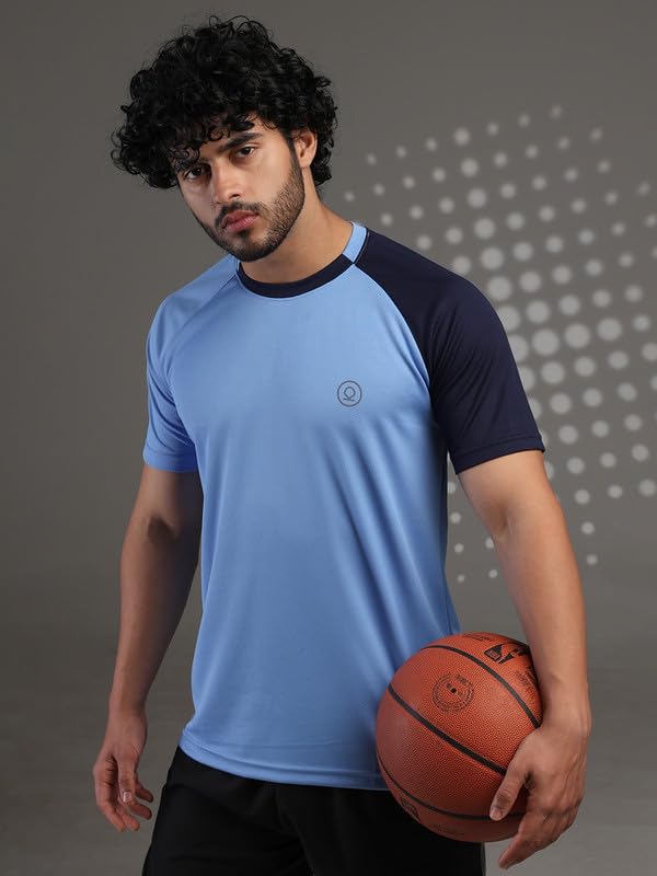 Image of CHKOKKO Gym Tshirt for Men Workout Regular Fit Sports Activewear Man Tshirts with Round Crew Neck and Half Sleeves for Yoga Running&Outdoor Activities