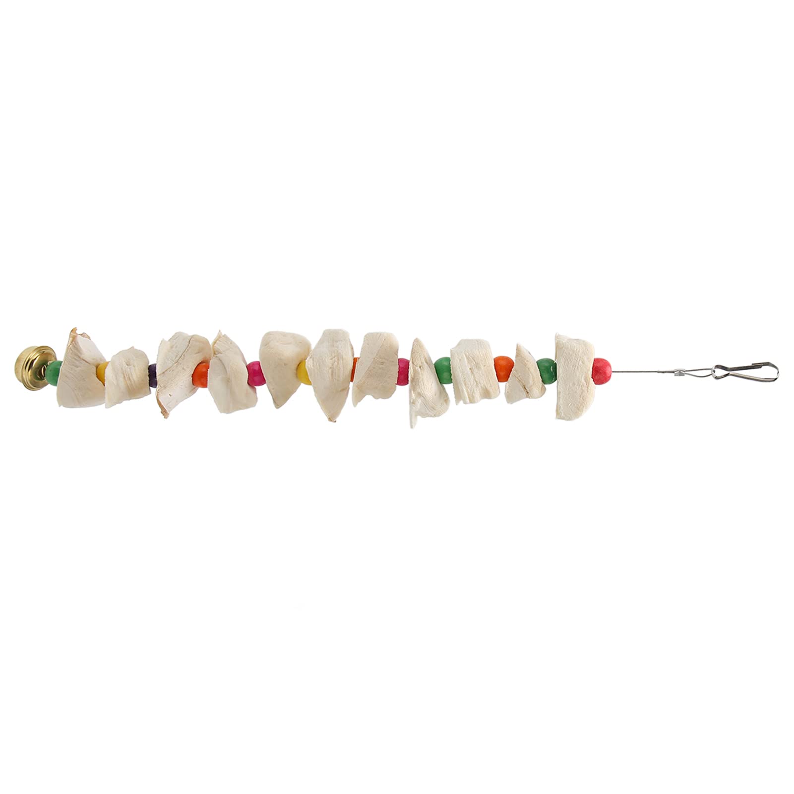 Juguete para Masticar Hueso de Sepia para Pájaros, Coloridos Juguetes para Masticar Pájaros Resistencia a Las Mordeduras Suplemento de Calcio Alivio de la Ansiedad con Campanas para (SG)