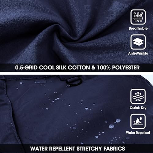 mens cargo pants ripstop water resistant breathable quick dry tactical hiking work outdoor fishing pants 9 pockets