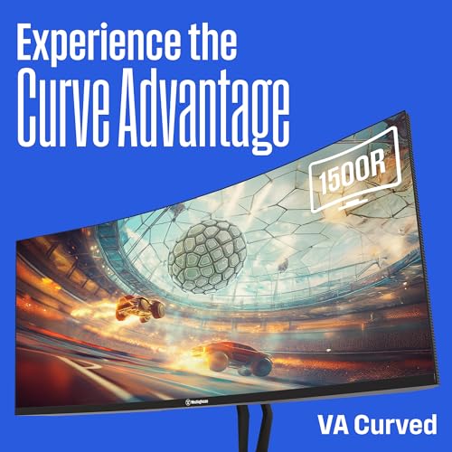 Image of Westinghouse 34 Inch Curved Ultrawide Gaming Monitor, 180Hz, AMD FreeSync Support, Low Motion Blur, 1500R Curve, 3440 x 1440, for PC Games with Built in Speakers, 2X DisplayPort, 2X HDMI