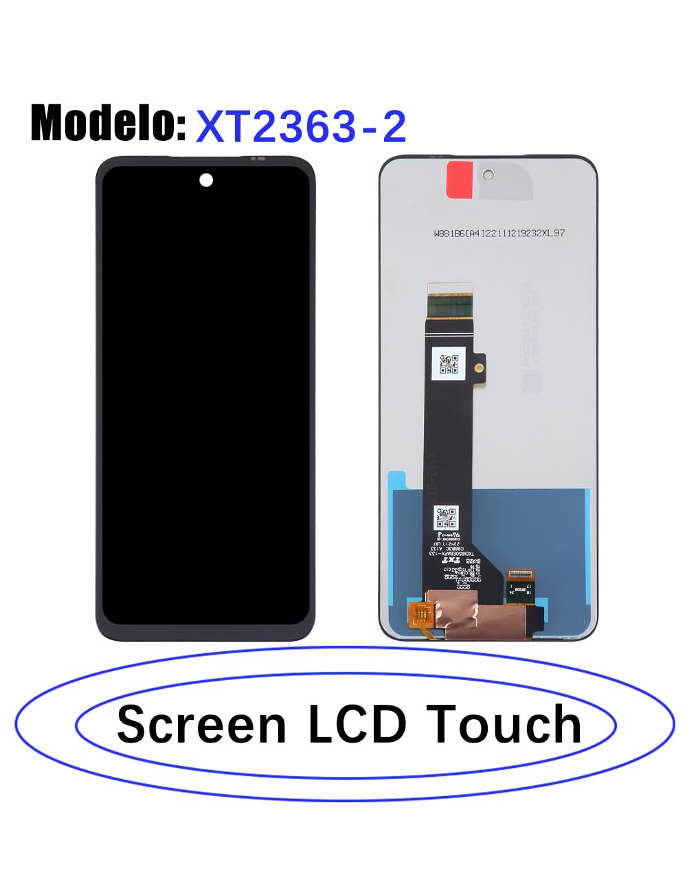 Ersatz Display für Motorola Moto G34 LCD Bildschirm, XT2363 Display Bildschirm Touch Digitizer Assembly Reparaturteile Kit