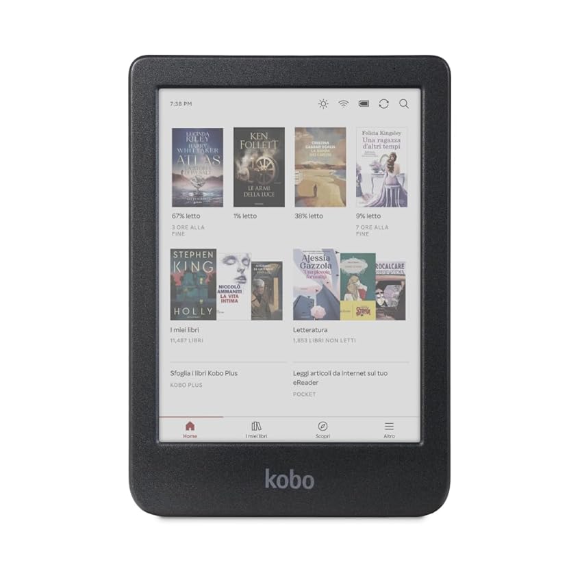 Kobo Clara Colour | eReader | Display antiriflesso a colori E Ink Kaleido™ 3 da 6” | Modalità Scura| I Audiolibri | Impermeabile (Nero)