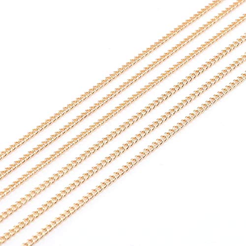 5 m/lot 1.3mm KC Gold Plated Bulk Fine Necklace Chain for DIY Jewelry Making Supplies Chains Findings Accessories (KC Gold, 1.3mm x 5m)