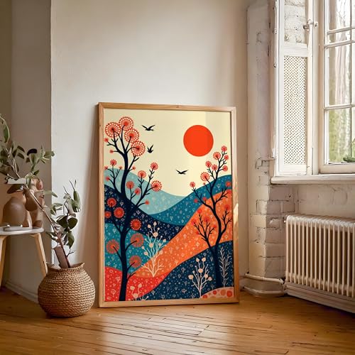 Œuvre Wabi Sabi grand format 60x80cm pour habiller un mur vide sans surcharger l'espace