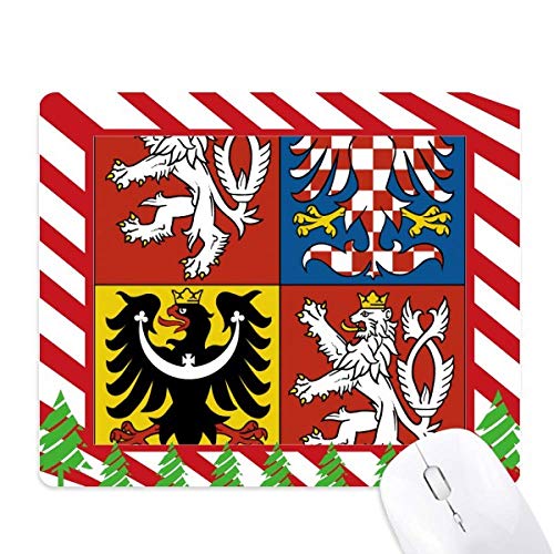 Tapis de souris emblème national tchèque antidérapant pour corriger la trajectoire PC