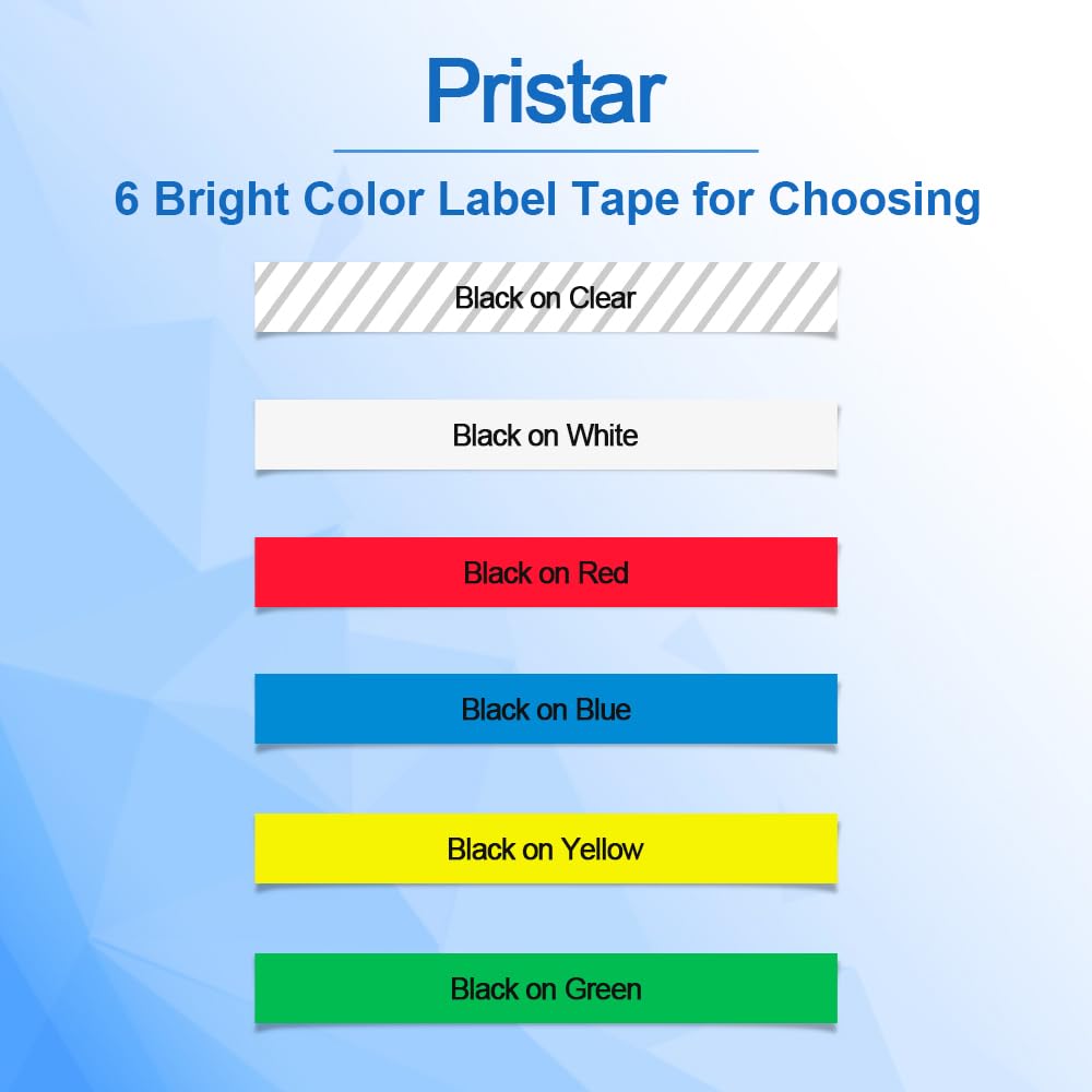 Ruban pour Étiqueteuse Pristar 12mm x 4m Compatible Dynmo 12267 LT-100H LT-100T