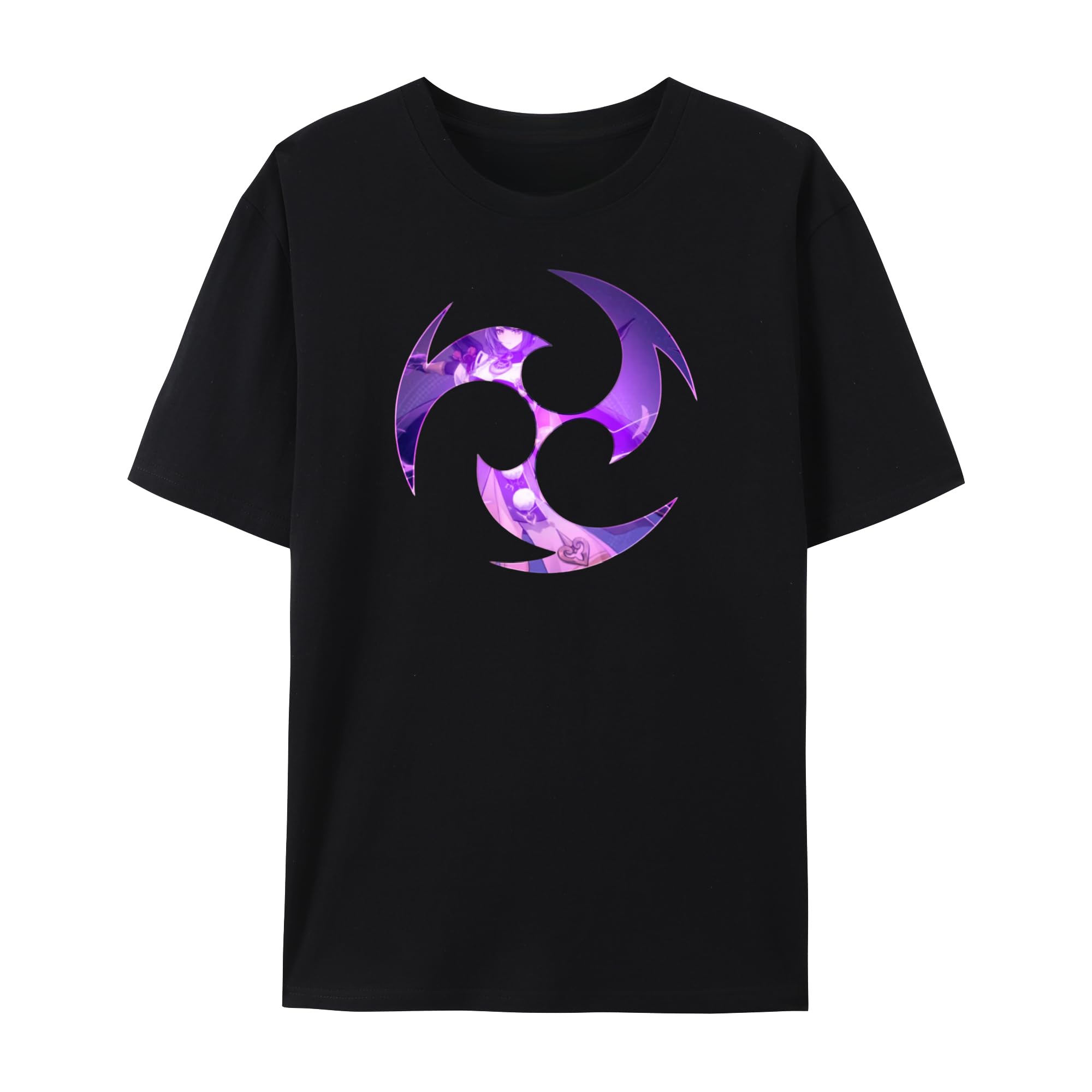 QingyeeGenshin Impact Short Sleeve T Shirt, Genshin Element with Characters Graphic T-Shirt