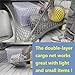 Highly Elastic Cargo Net, Simple Truck Bed Cargo Mesh Organizer, Suitable for Daily Light Loads of Trucks, 4'x4' Stretches to 7'x7' (Double Layer)