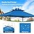 COBANA Grill Gazebo 8’x 5’ Outdoor Patio Backyard BBQ Grill Shelter Double Tiered Soft Canopy Top with Steel Frame and Bar Counters, Blue