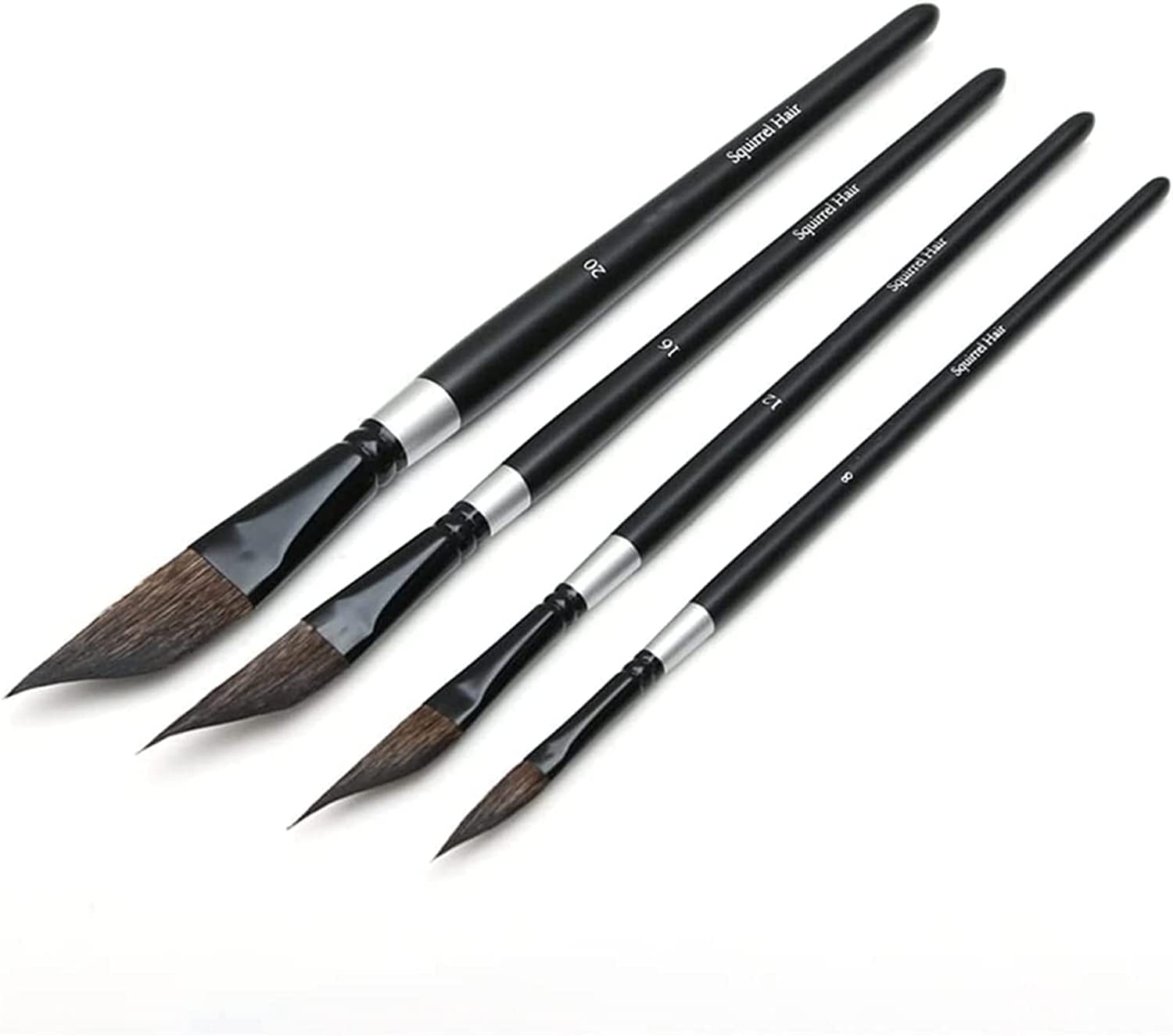 Pincel de Acuarela de Pelo de Ardilla, Pinceles de Pintura artística Tipo Daga for Hojas, Hierba, Pelo, Ondas, Dibujo de Flores
