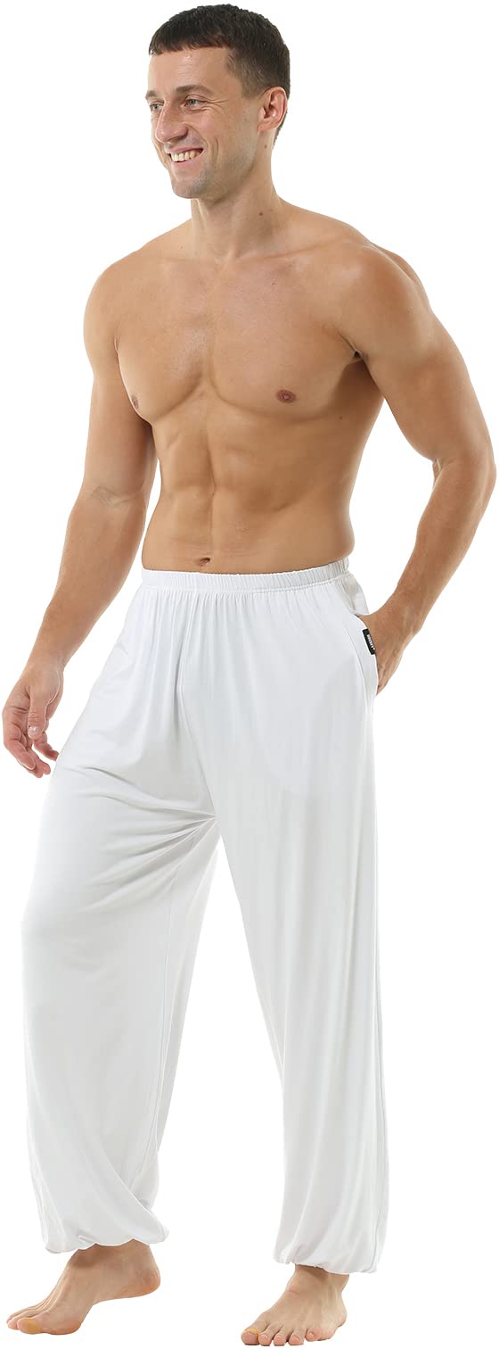 HOEREV Super Soft Modal Spandex Harem Yoga Pilates Pants