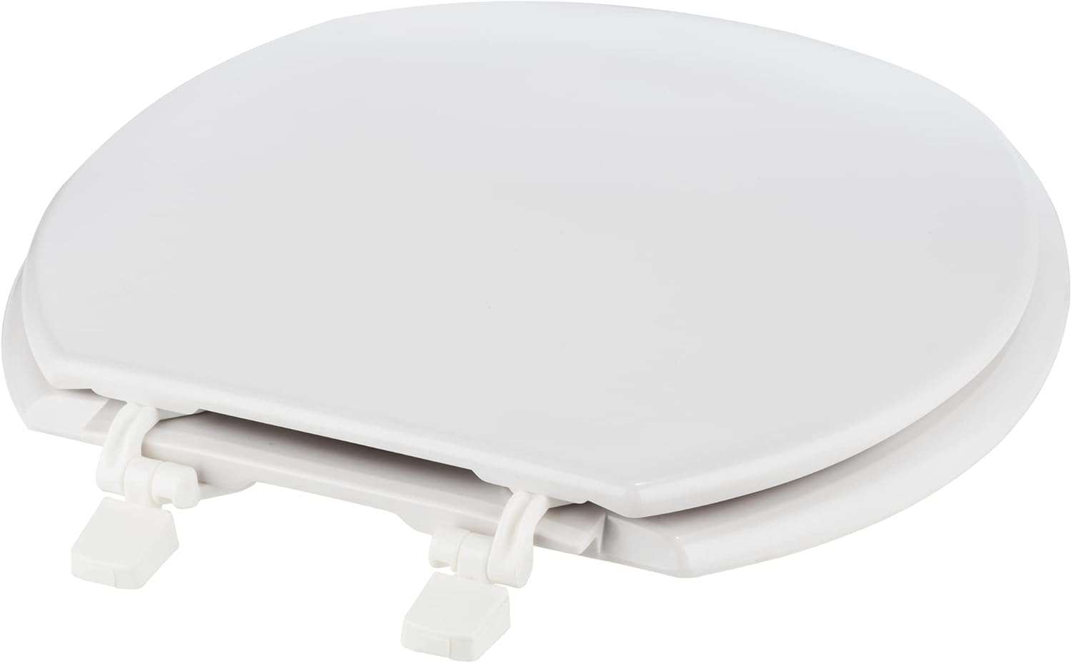 WENKO Torino toilet seat XXL, toilet seat made of unbreakable Duroplast with extra-wide and ergonomically shaped lid surface, can support up to 300 kg, for all standard toilets, 44 x 43.5 cm, white