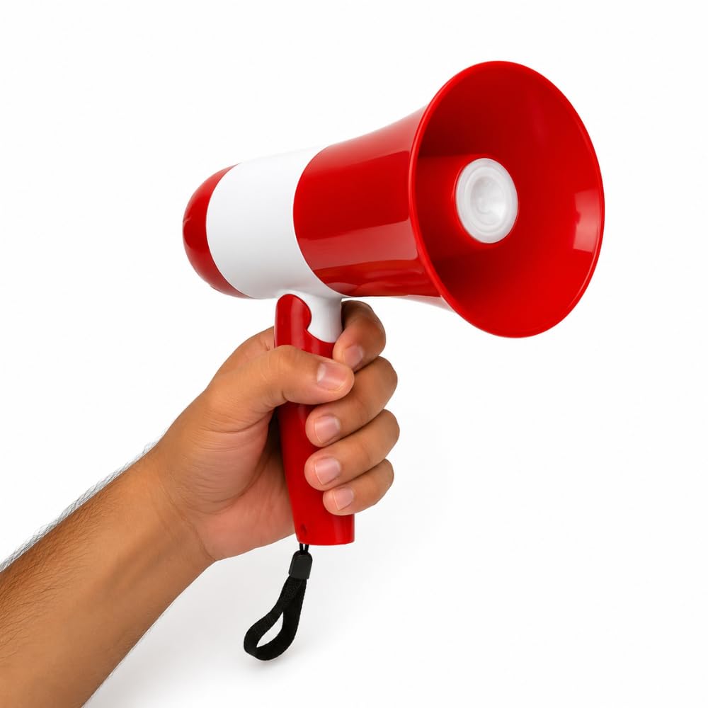 Drumstone 75W Rechargeable Handheld Megaphone with LED Flashlight, USB, TF Card & AUX Input, Portable PA Loudspeaker with Long Range Voice -(𝐒𝐩𝐞𝐜𝐢𝐚𝐥 𝟏𝟓 𝐘𝐞𝐚𝐫𝐬 𝐖𝐚𝐫𝐫𝐚𝐧𝐭𝐲)-image-14