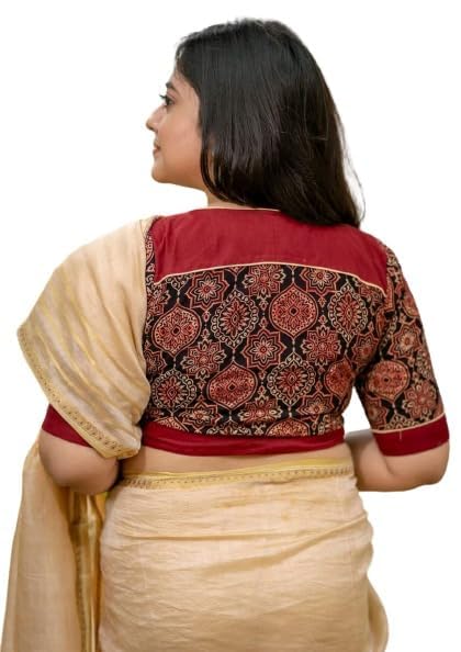 PriyomAJRAKH MIX MATCH MEROON BLOUSE