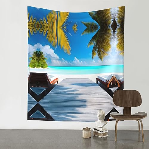 Tapisserie murale évasion aux Maldives BROLEO pour voyager depuis son canapé