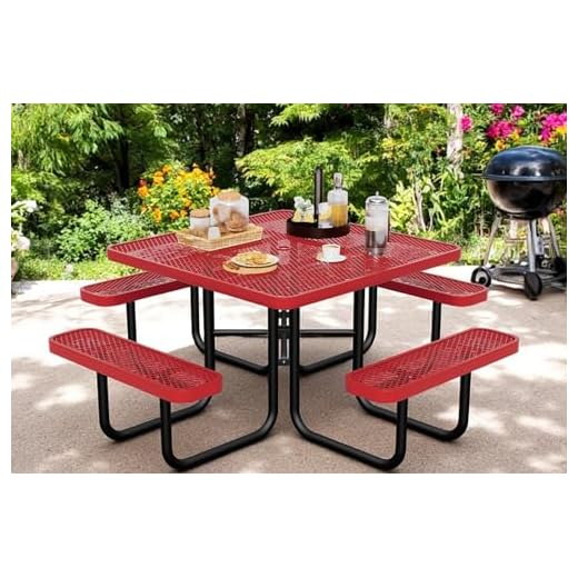 Heavy Duty 46" Square Picnic Table Set