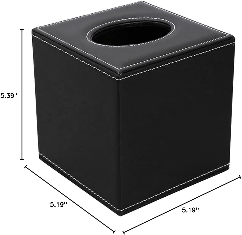 Tissues Box Square Paper Facial Tissue Box Covers Holder Case For Bathroom Countertops (Color : Coffee)